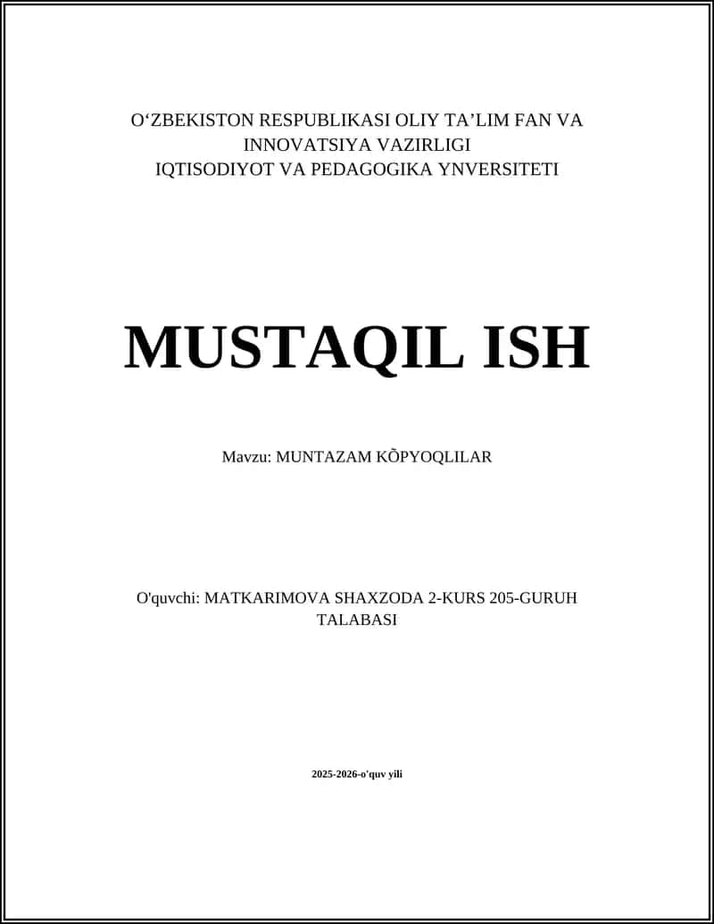 Muntazam ko‘pyoqlilar 1