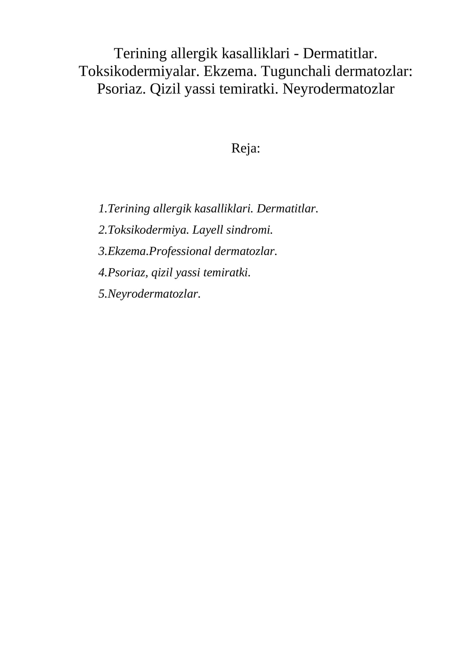Dermatitlar 1