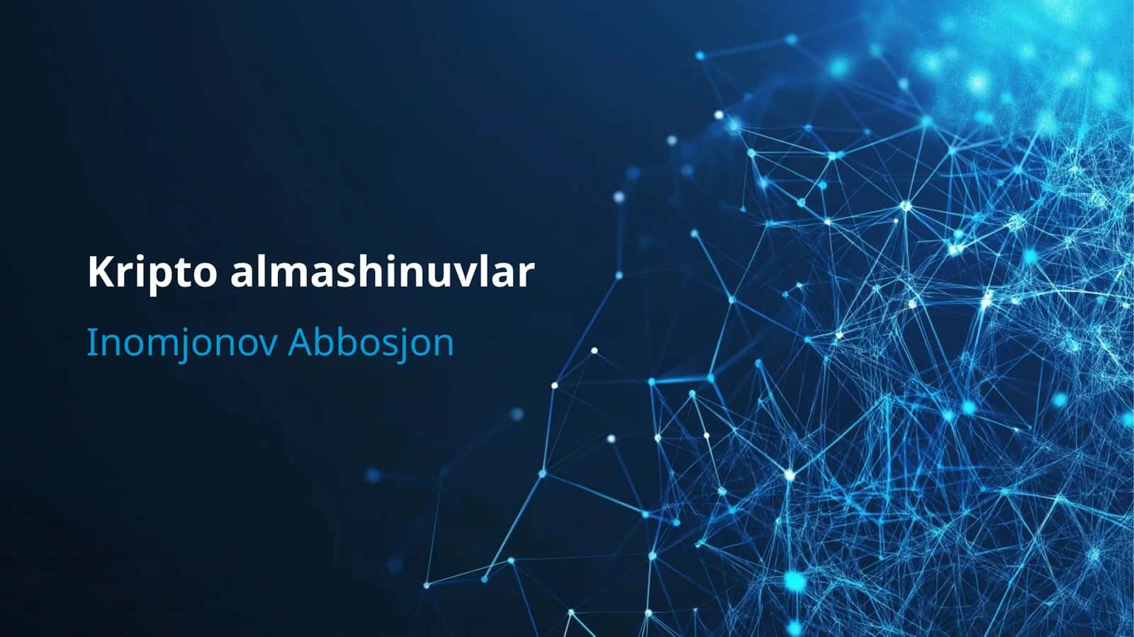 Kripto almashinuvlar 1