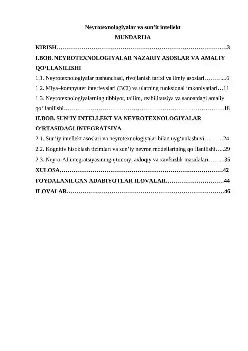 Neyrotexnologiyalar va sun’it intellekt 1