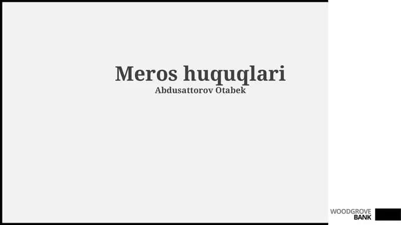 Meros huquqlari 1