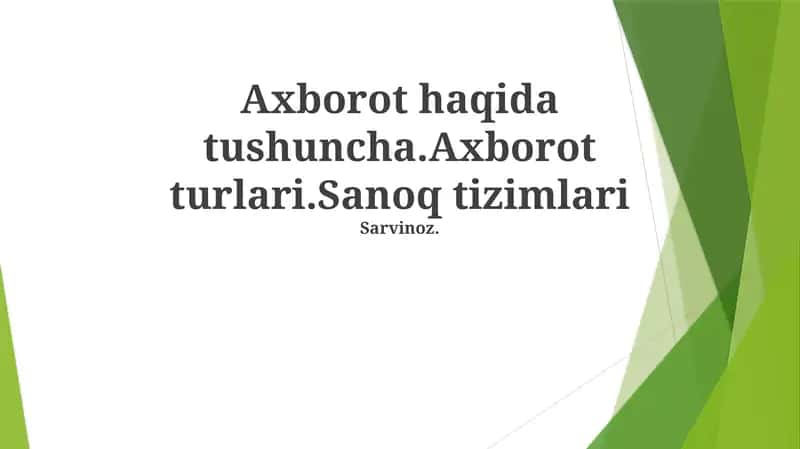 Raqam tizimlari 1