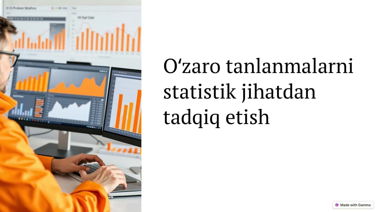Ozaro tanlanmalarrni statistik jihatdan tadqiq etish 1