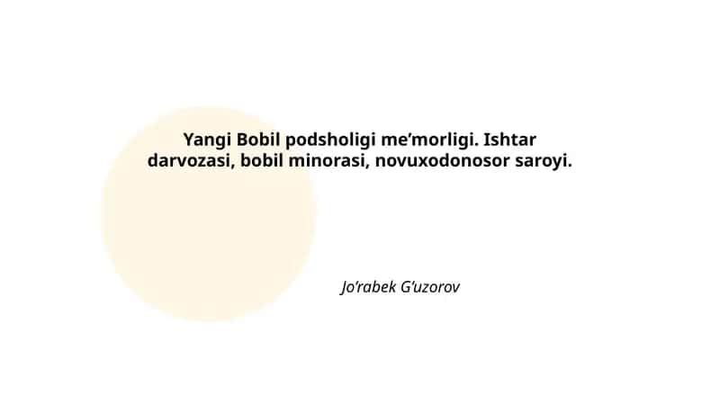 Yangi Bobil podsholigi me'moriy uslubi 1