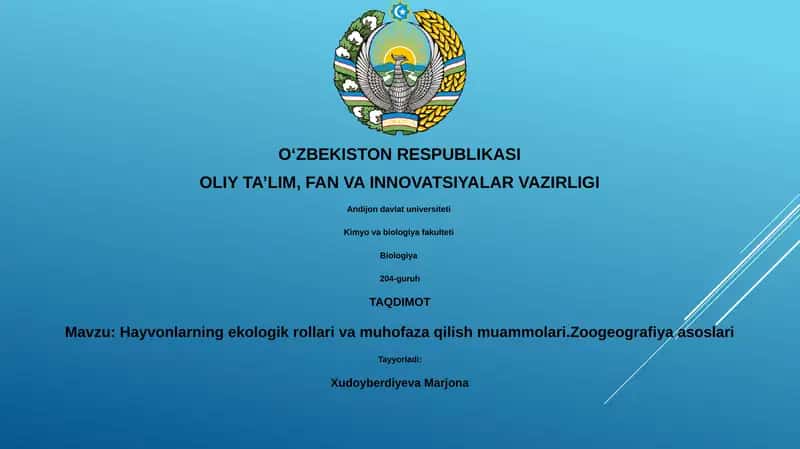 Hayvonlarning Ekologik Rollari va Muhofaza Qilish Muammolari 1