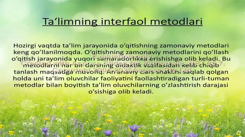 Ta‘limning interfaol metodlari 1