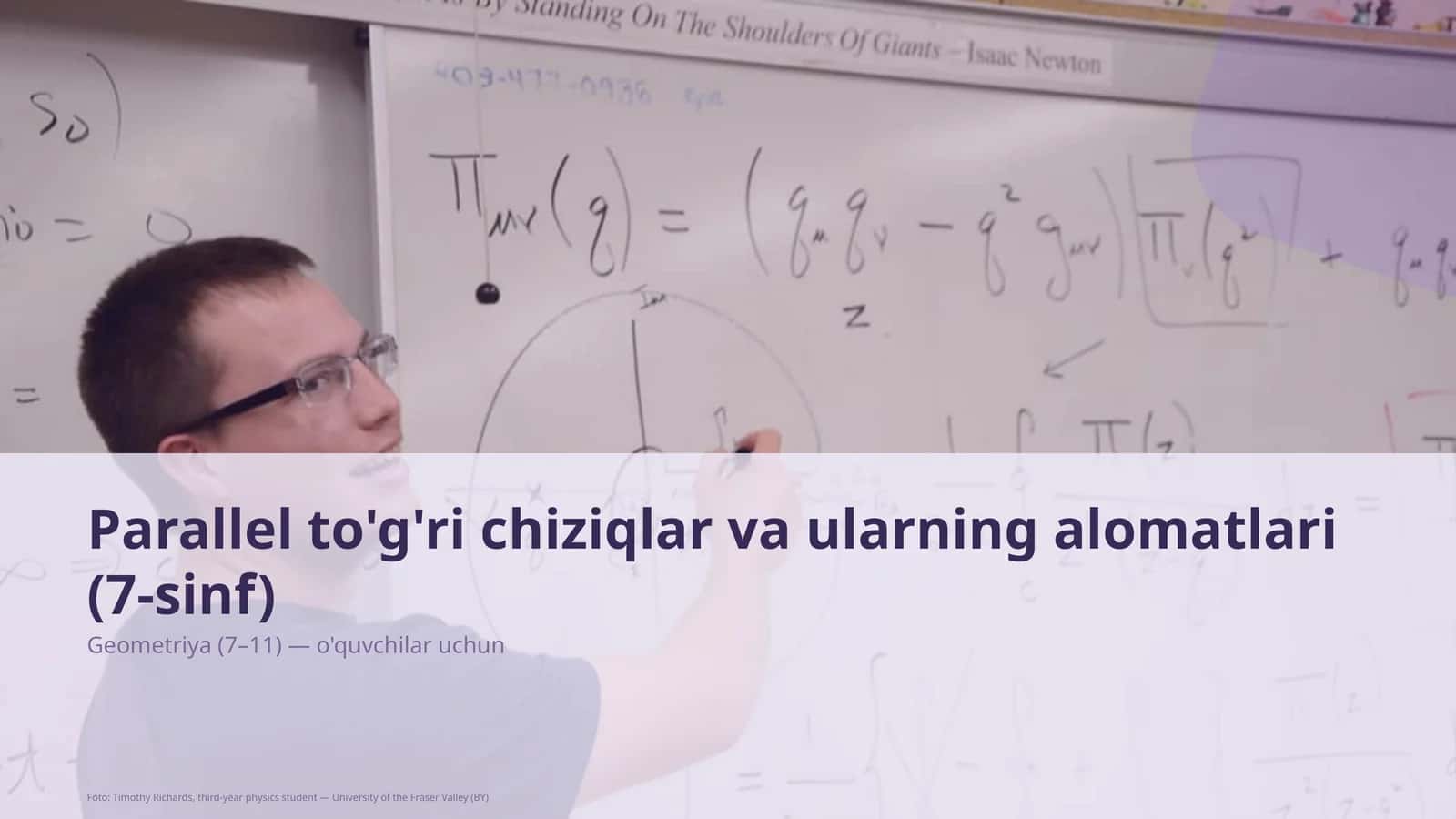 Parallel to'g'ri chiziqlar va ularning alomatlari (7-sinf) 1