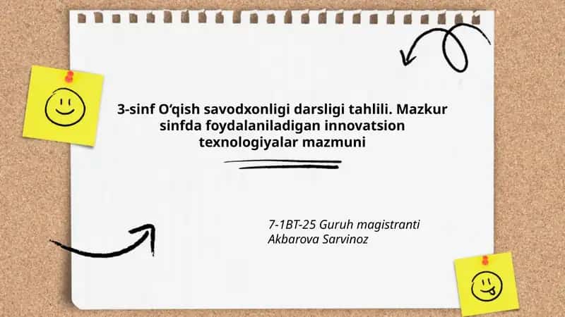 3-sinf O‘qish savodxonligi darsligi tahlili 1