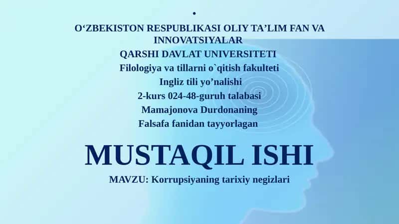 Korrupsiyaning tarixiy negizlari 1