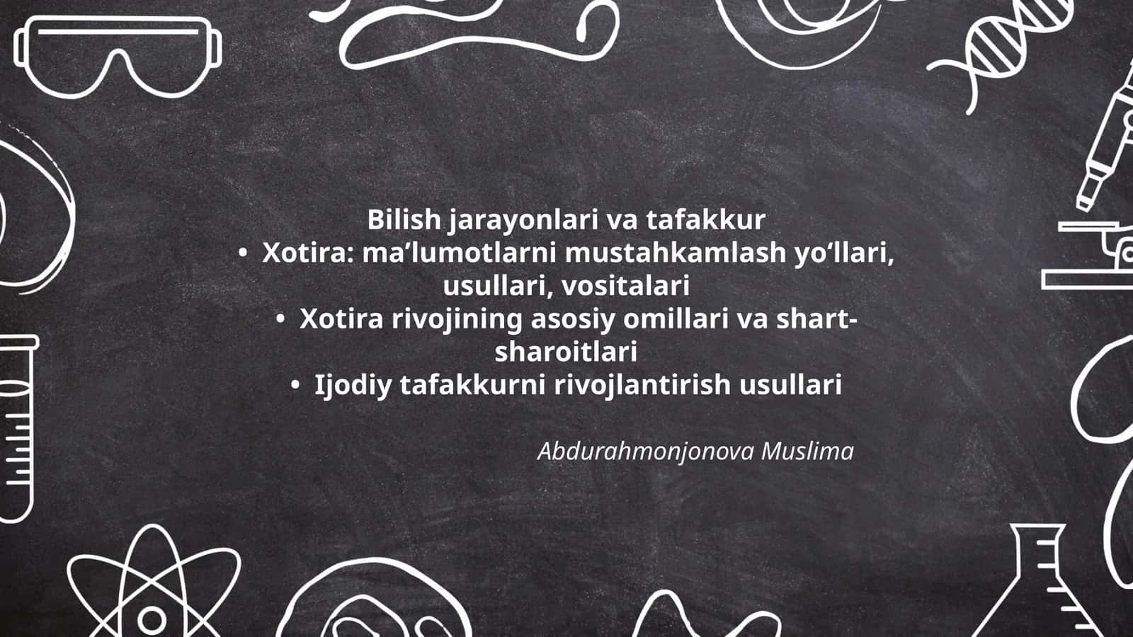 Bilish jarayonlari va tafakkur 1