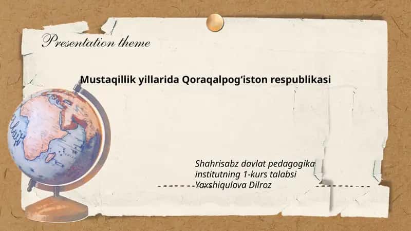 Mustaqillik Yillarida Qoraqalpogʻiston Respublikasi 1