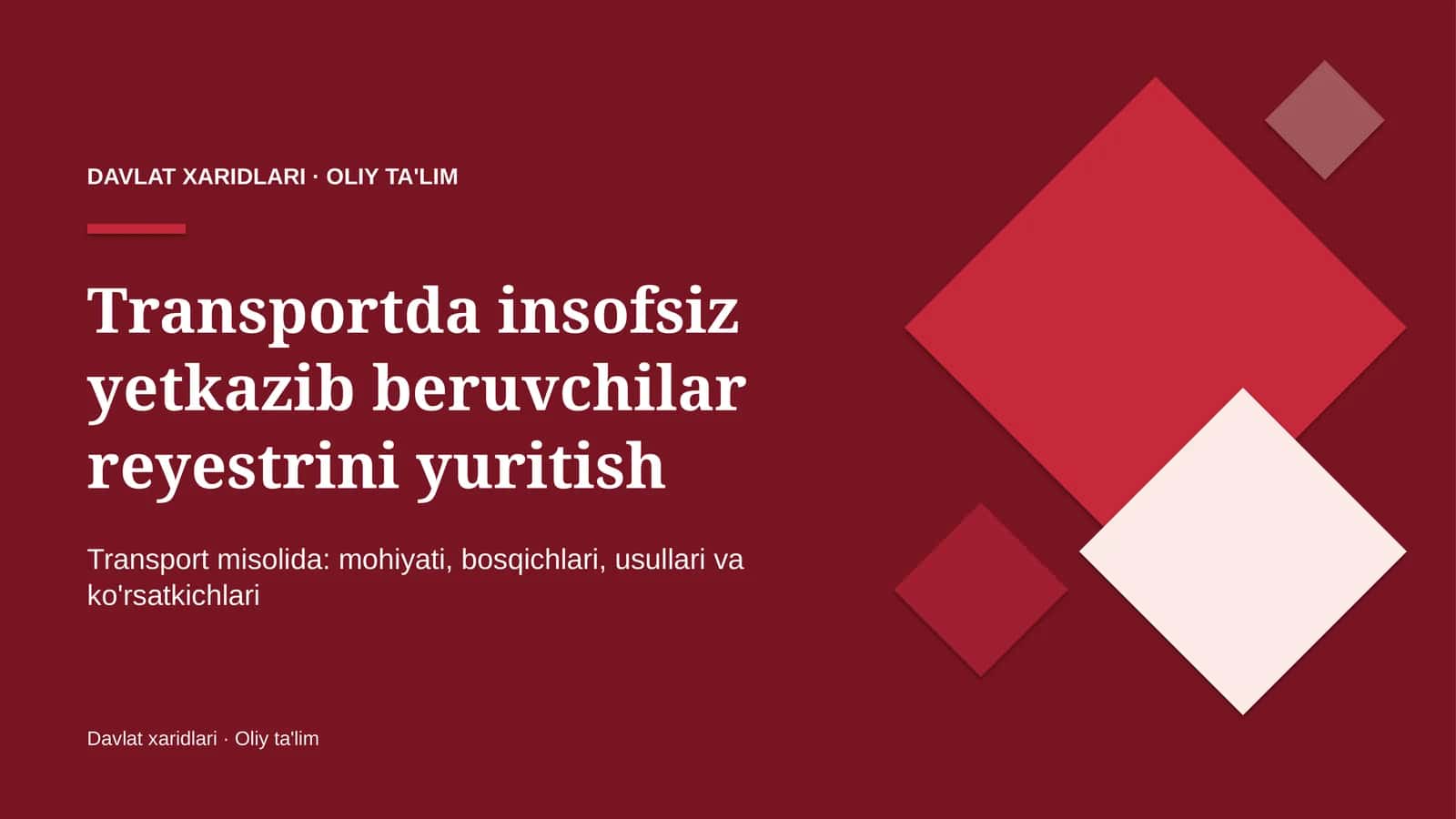transportda insofsiz yetkazib beruvchilar reyestrini yuritish 1147 1