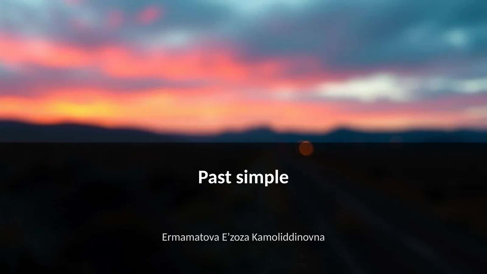 Past simple 1