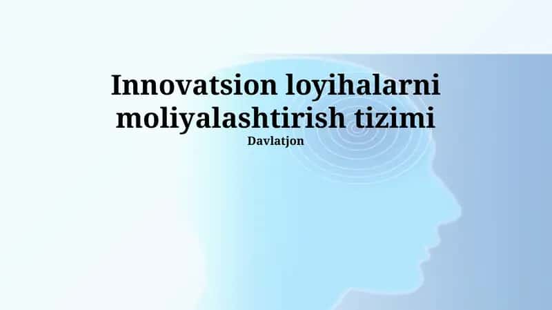 Innovatsion loyihalarni moliyalashtirish tizimi 1