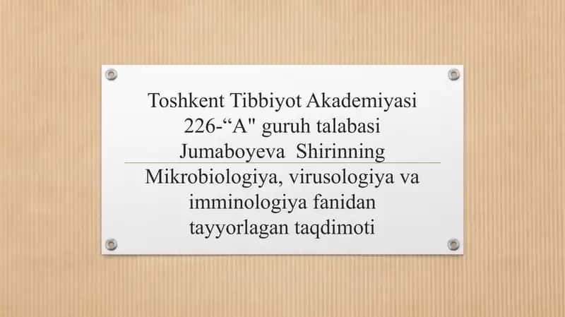 Pnevmokokklar,meningokokklar tavsifi,keltirib chiqaradigan kasalliklar patogenezi., laboratoriya tas 1