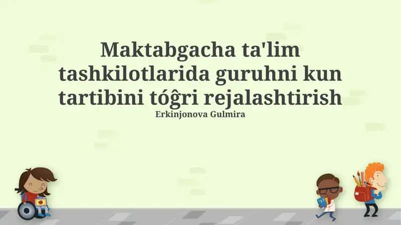 Samarali Kun Tartibi Rejalashtirish 1