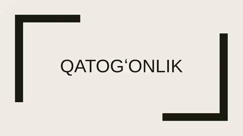 Qatogʻonlik 1