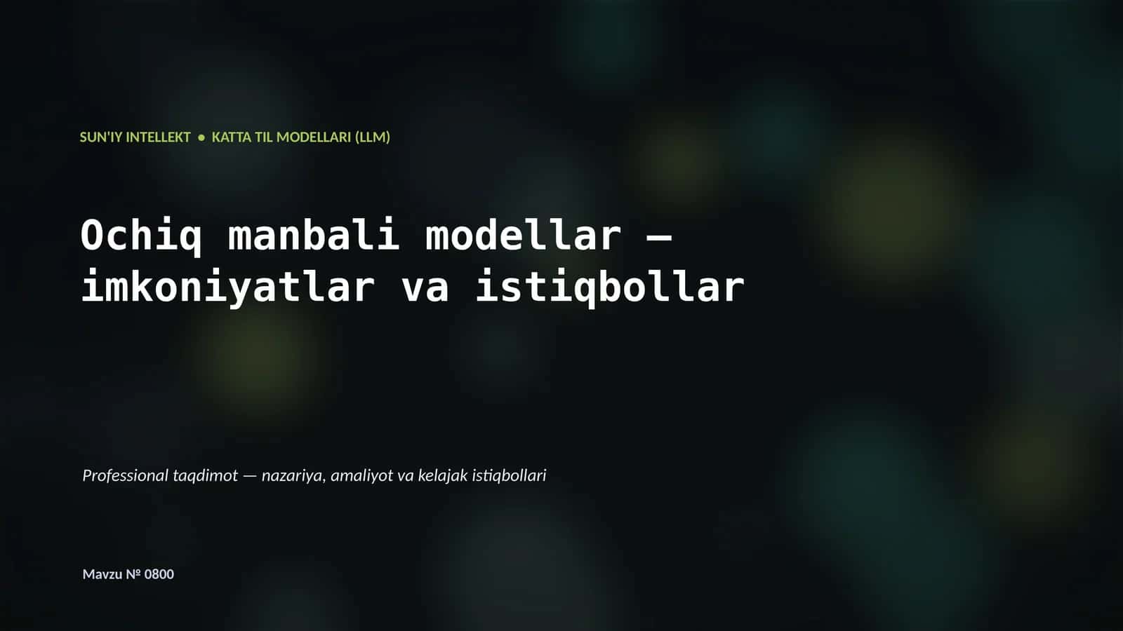 KATTA TIL MODELLARI (LLM) 1