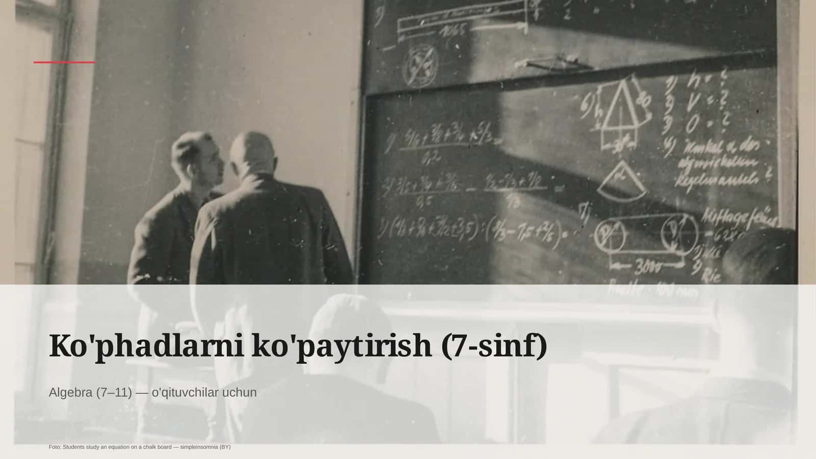 Ko'phadlarni ko'paytirish (7-sinf) 1