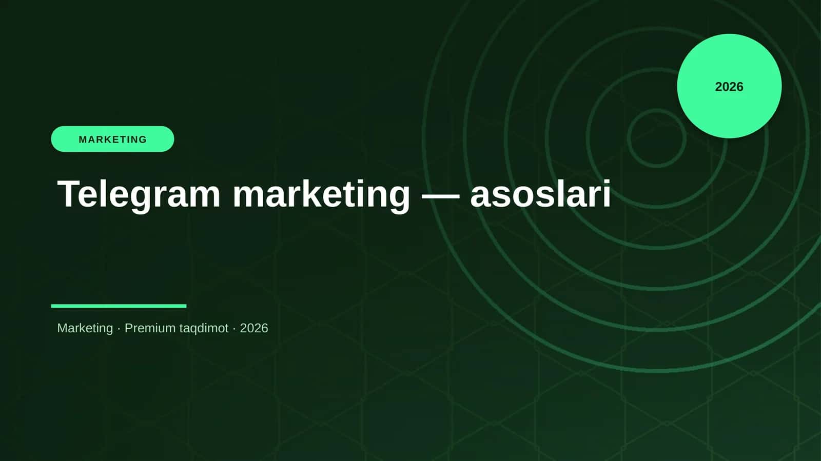 Telegram marketing — asoslari 1