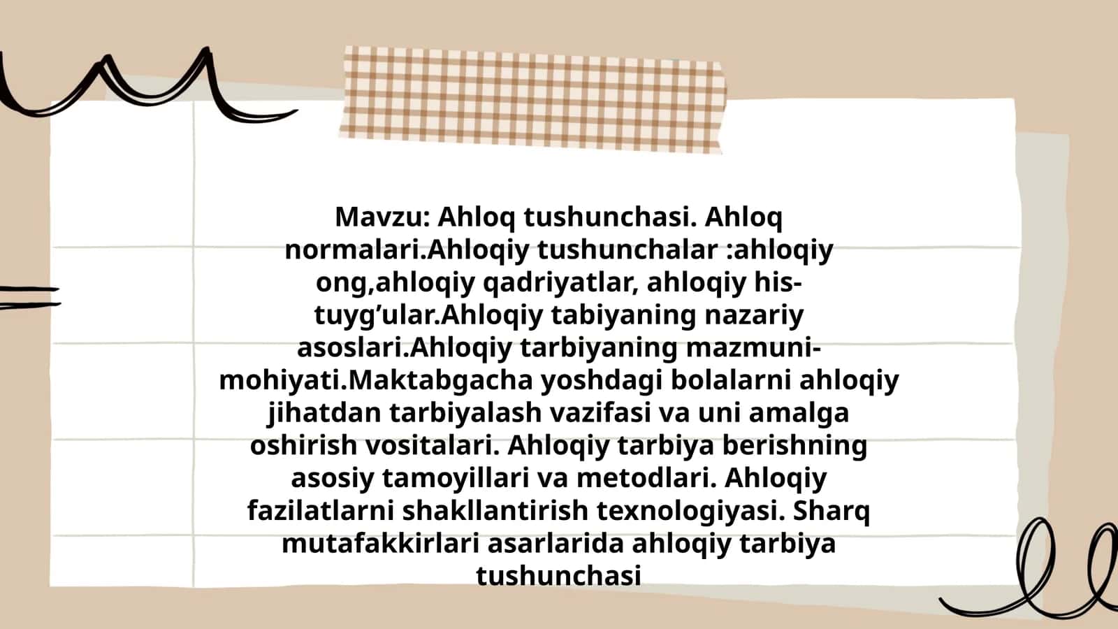 Ahloq tushunchasi 1