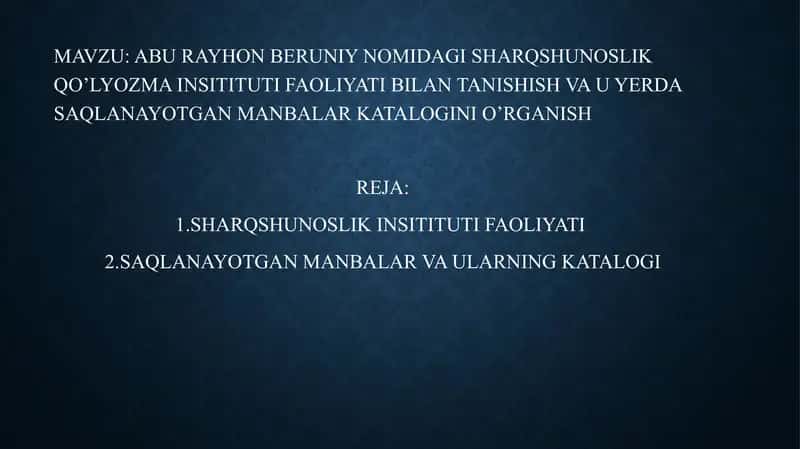 Sharqshunoslik instituti 1