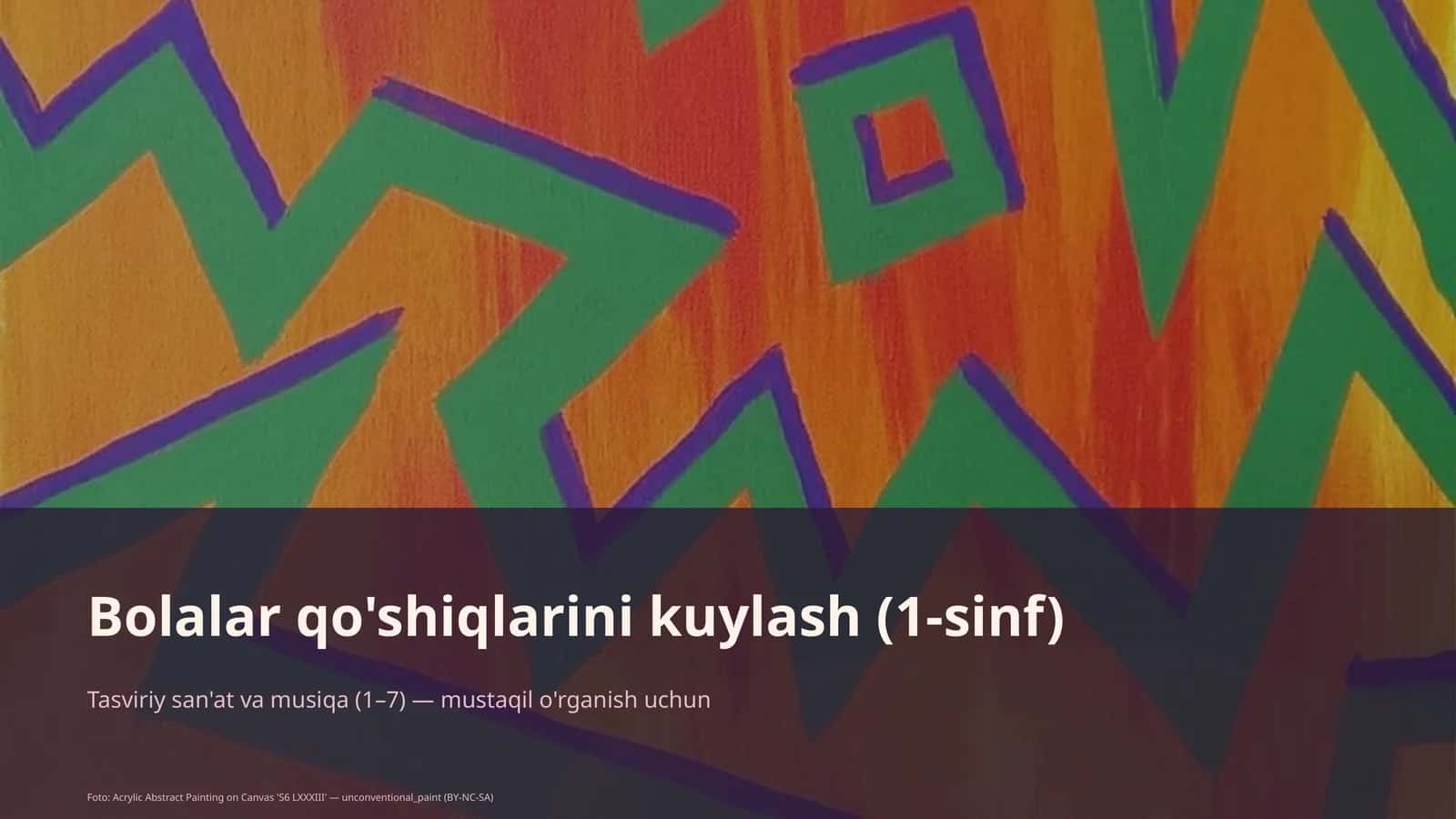 Tasviriy san'at va musiqa (1– 7) 1