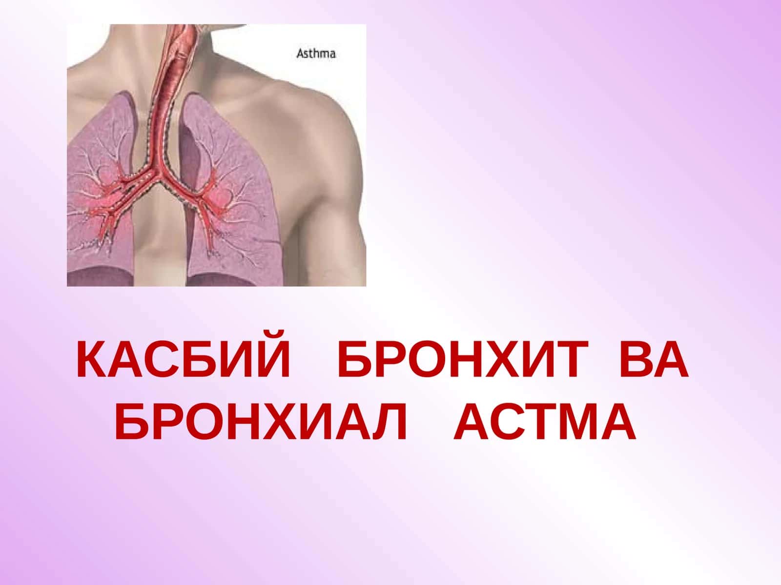 КАСБИЙ БРОНХИТ ВА БРОНХИАЛ АСТМА 1