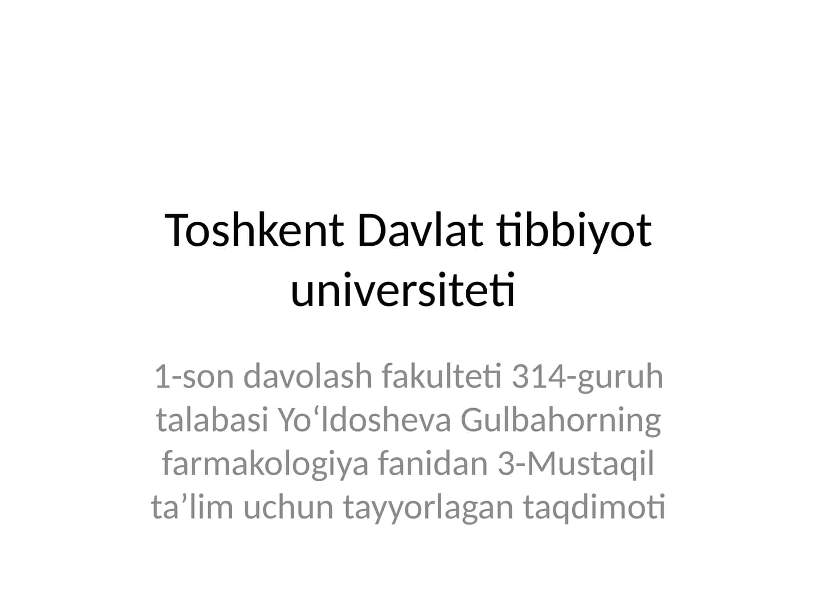 Miometriya va Narkoz 1