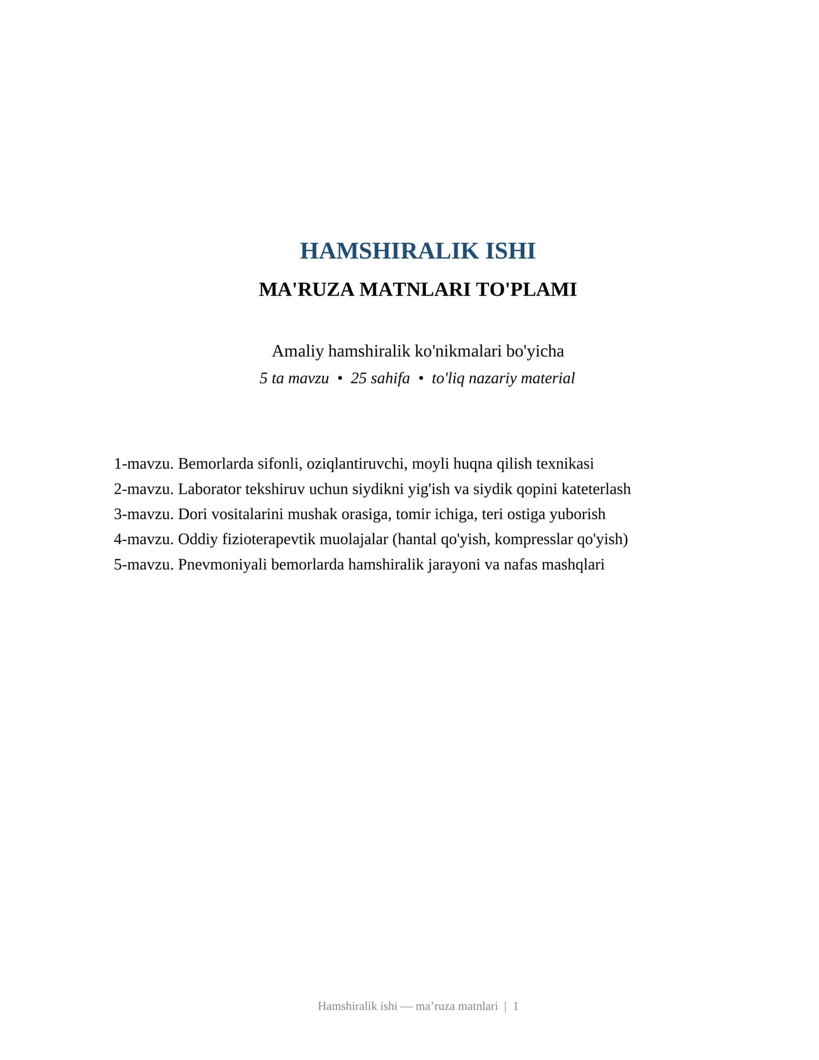 Bemorlarda sifonli, oziqlantiruvchi, moyli huqna qilish texnikasi 1