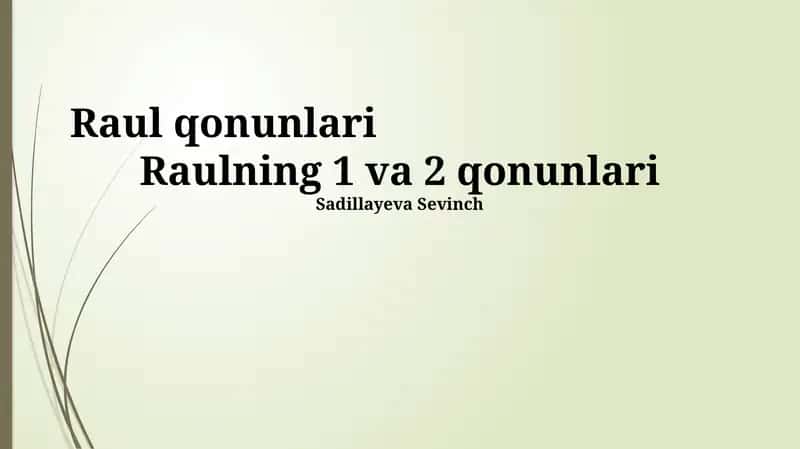 Raul qonunlari 1