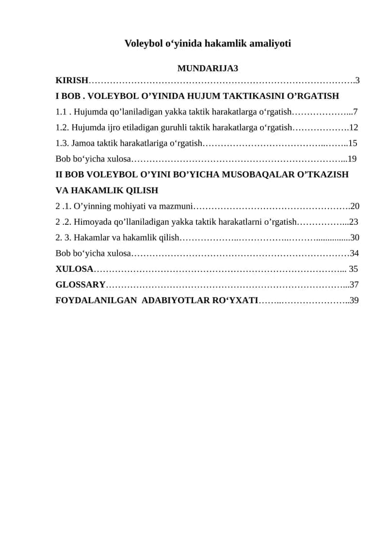 Voleybol o‘yinida hakamlik amaliyoti 1