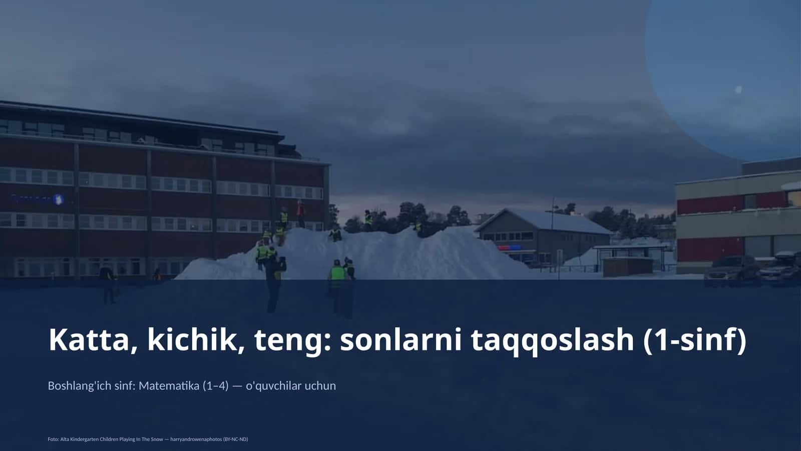 Katta, kichik, teng: sonlarni taqqoslash (1-sinf) 1