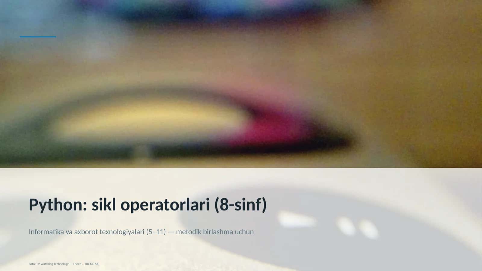 Python: sikl operatorlari (8-sinf) 1