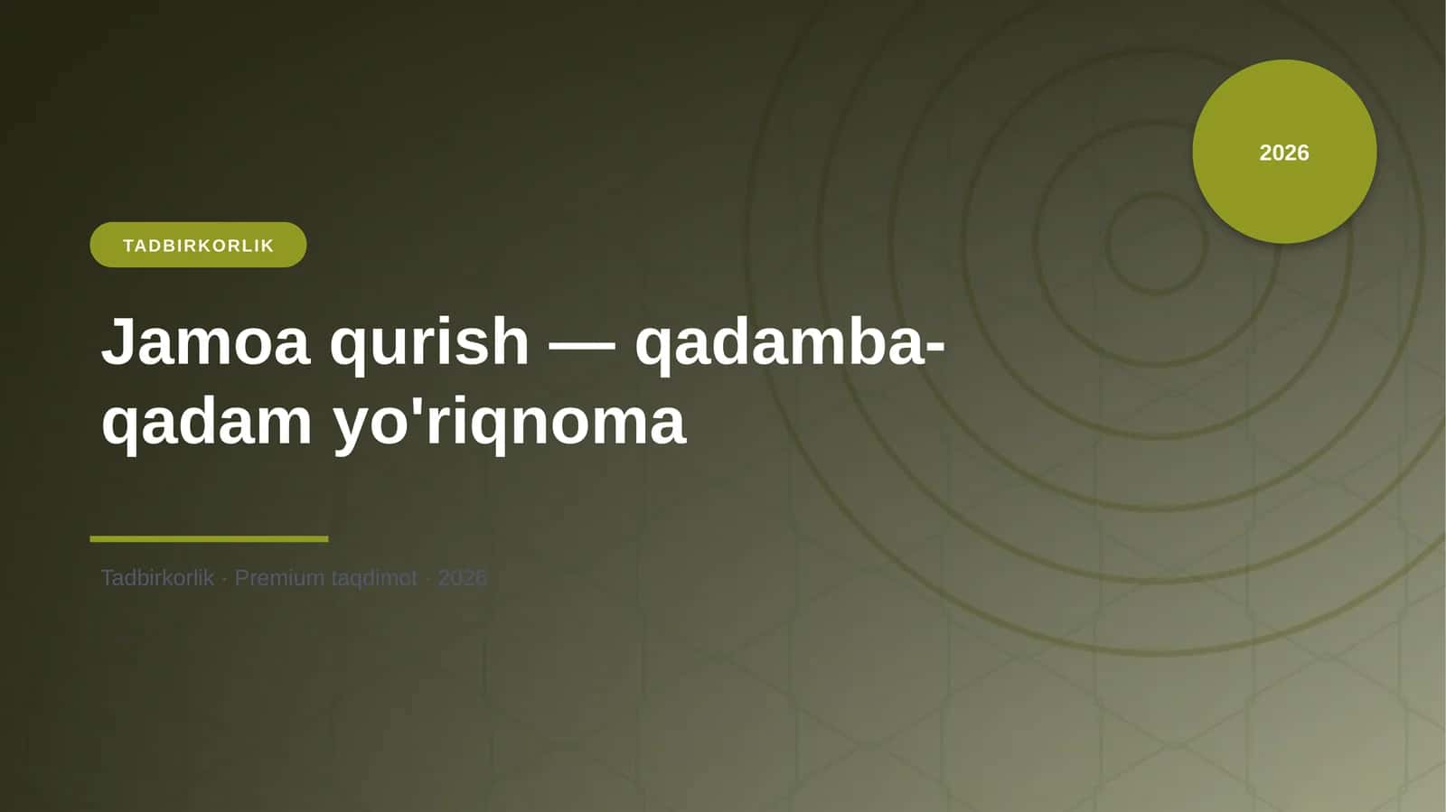 Jamoa qurish — qadamba-qadam yo'riqnoma 1
