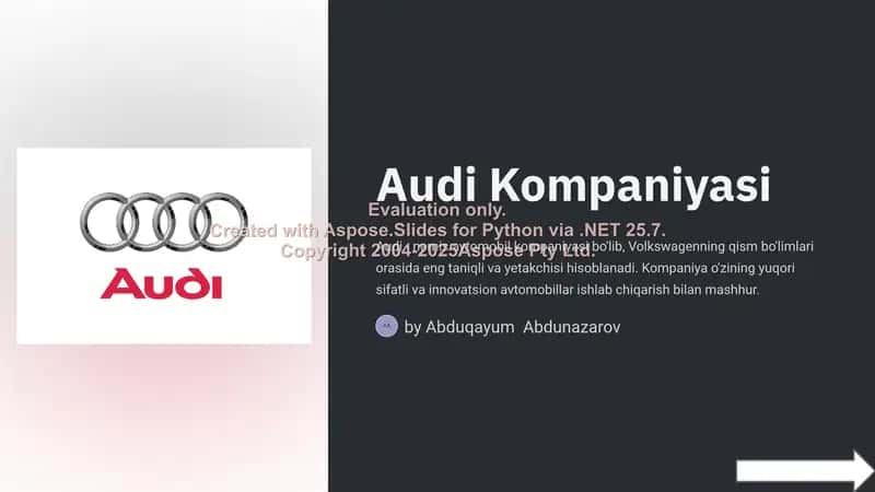 Audi Kompaniyasi 1