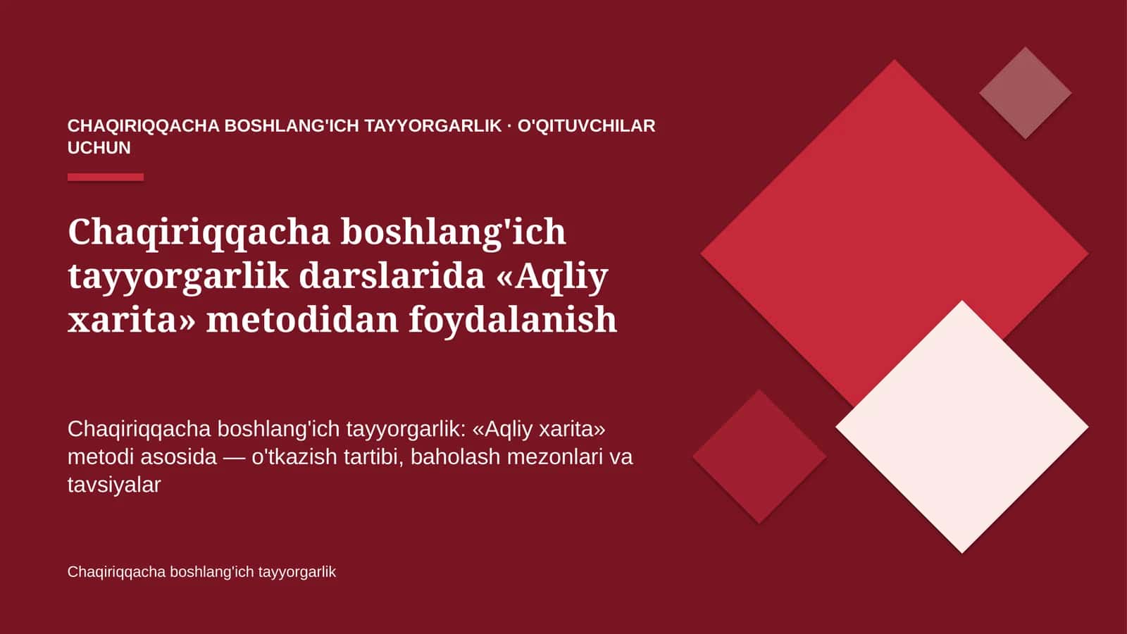 chaqiriqqacha boshlang'ich tayyorgarlik darslarida aqliy xarita metodidan foydalanish 5636 1