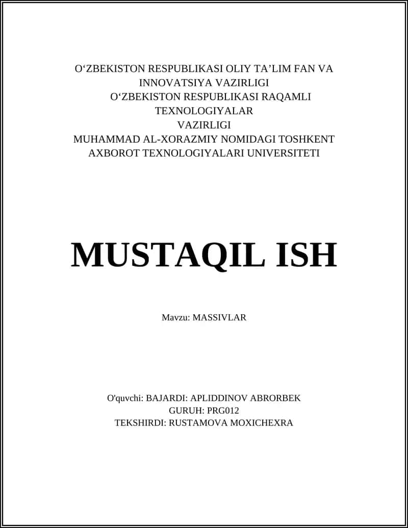 MASSIVLAR 1