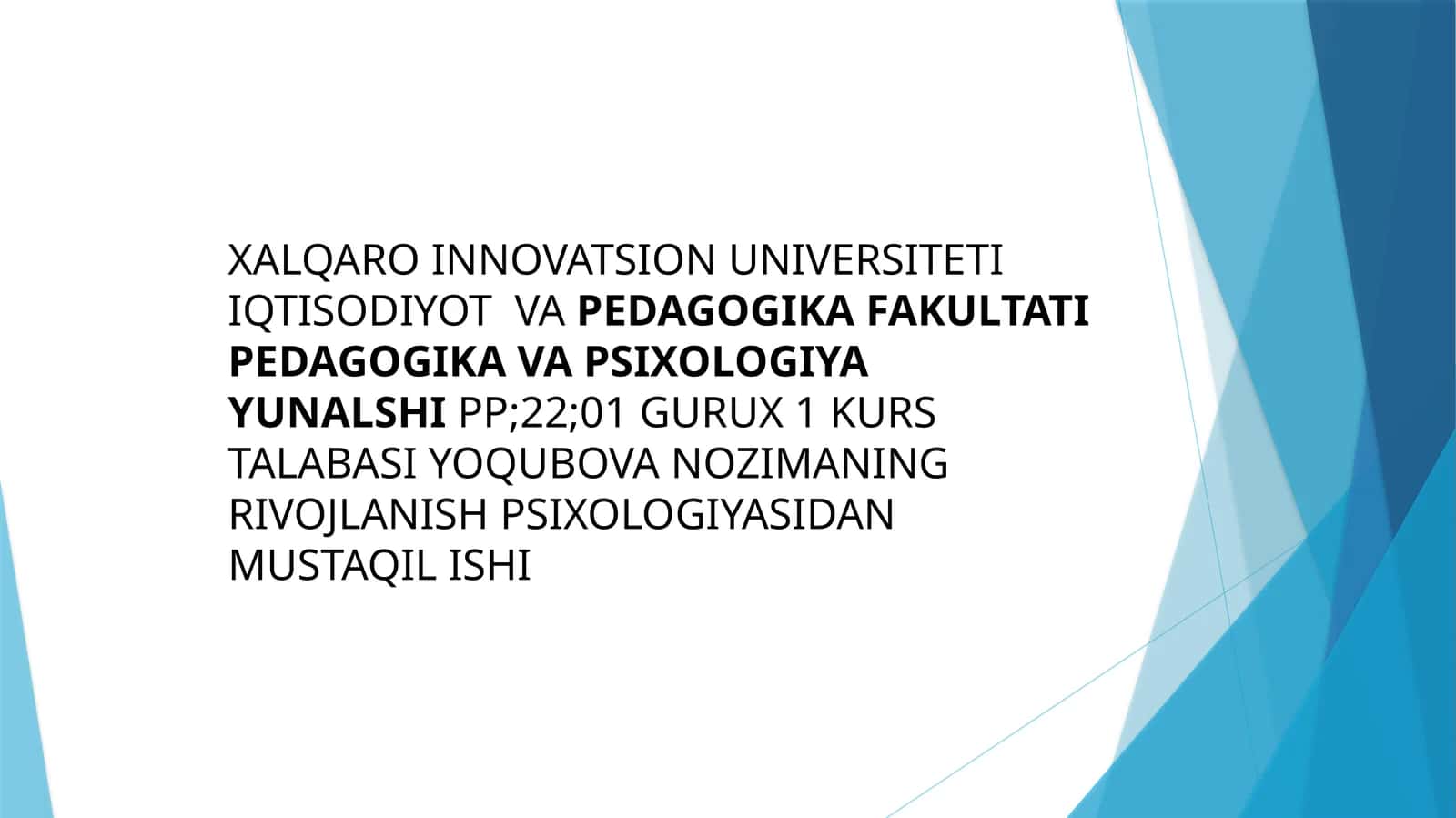 Psixologiyaning Fansifatida Rivojlanish Bosqichi 1