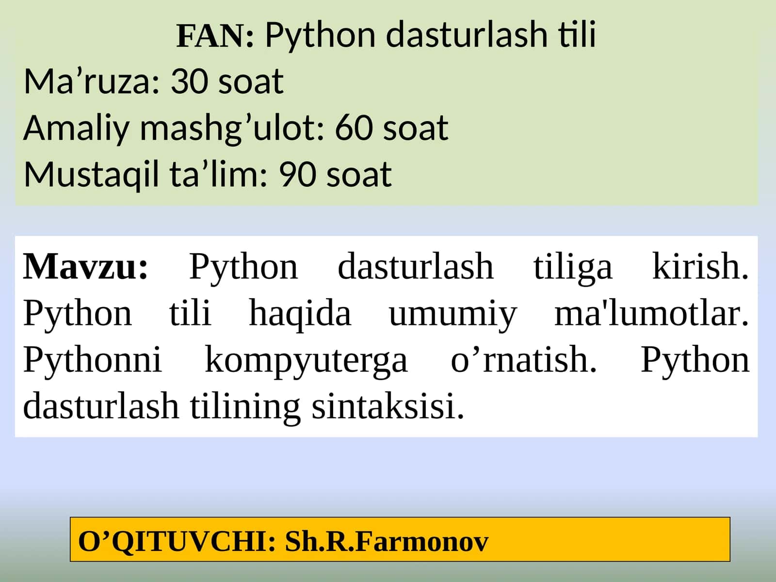 Pythondasturlashtili 1