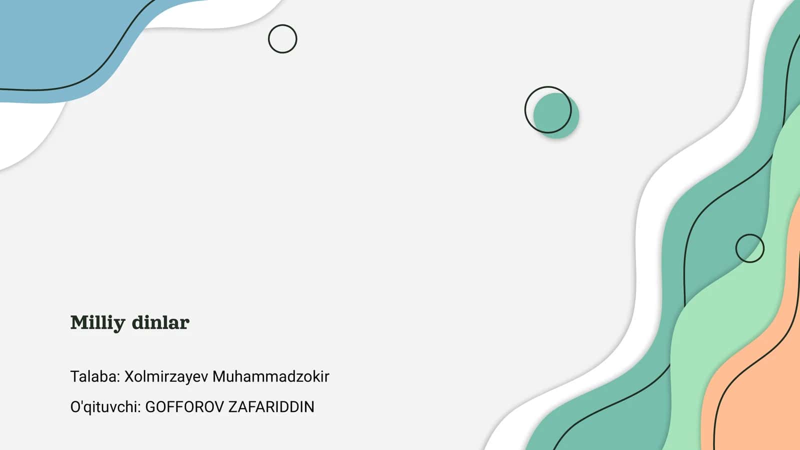 Milliy dinlar 1
