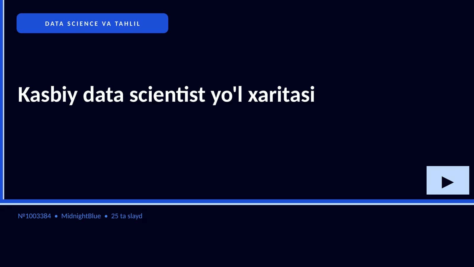 Kasbiy data scientist yo'l xaritasi 1