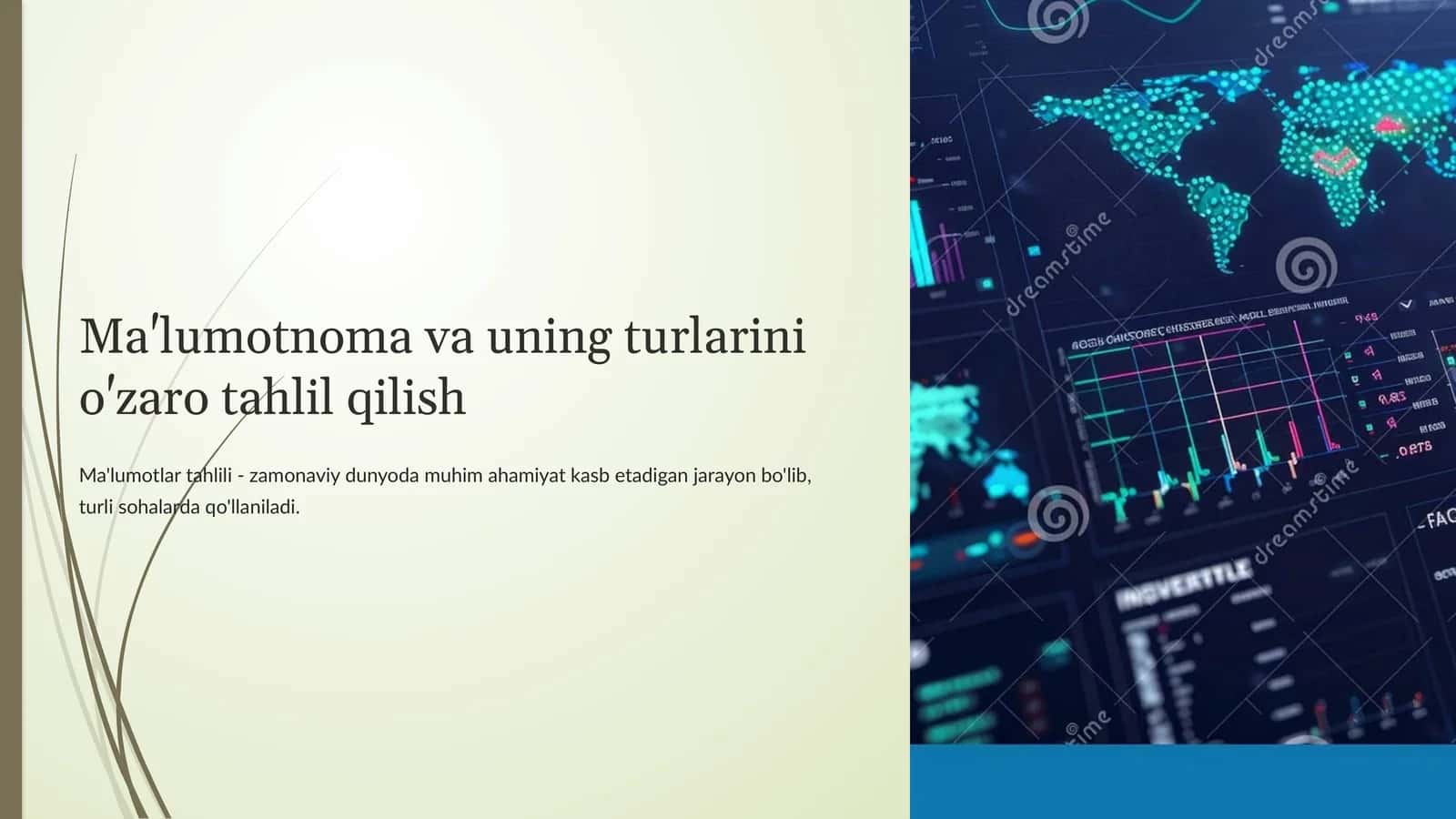 Malumotnoma va uning o`zaro tahlil qilish 1