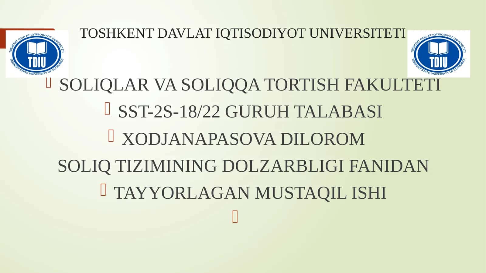 O’zbekiston Respublikasi soliq tizimi dagi dasturiy mahsulotlar 1
