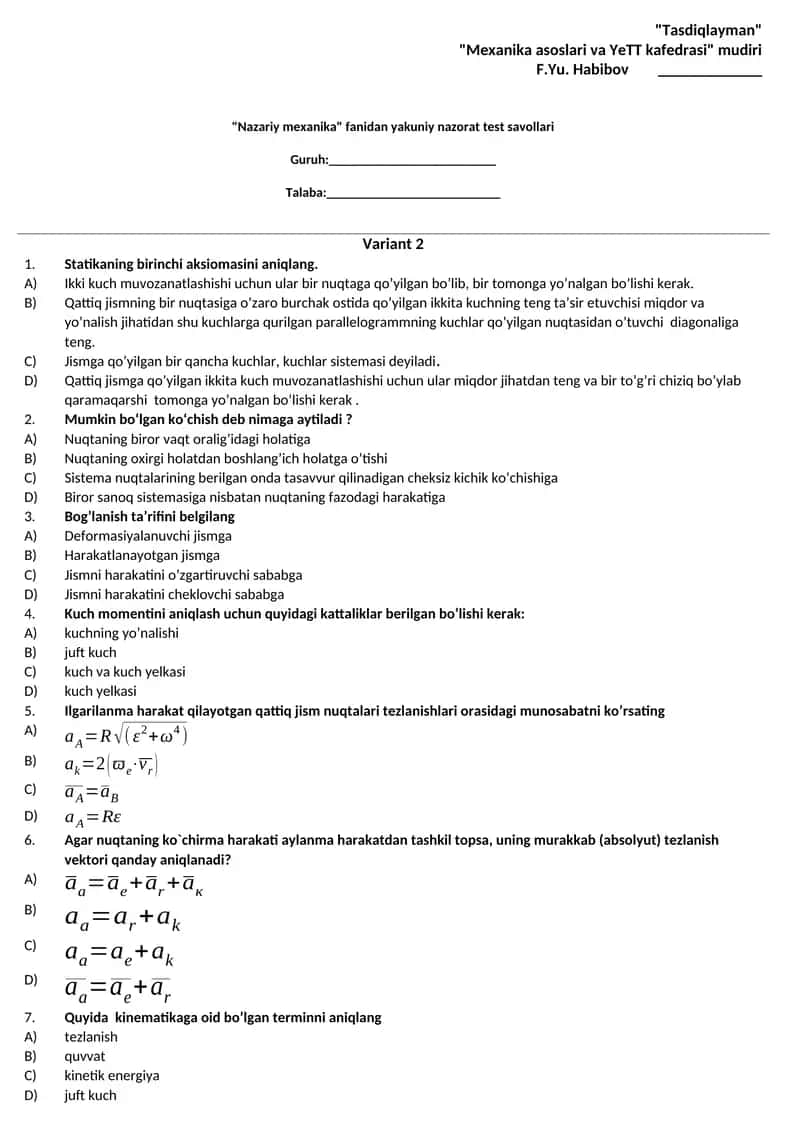 Statika 1
