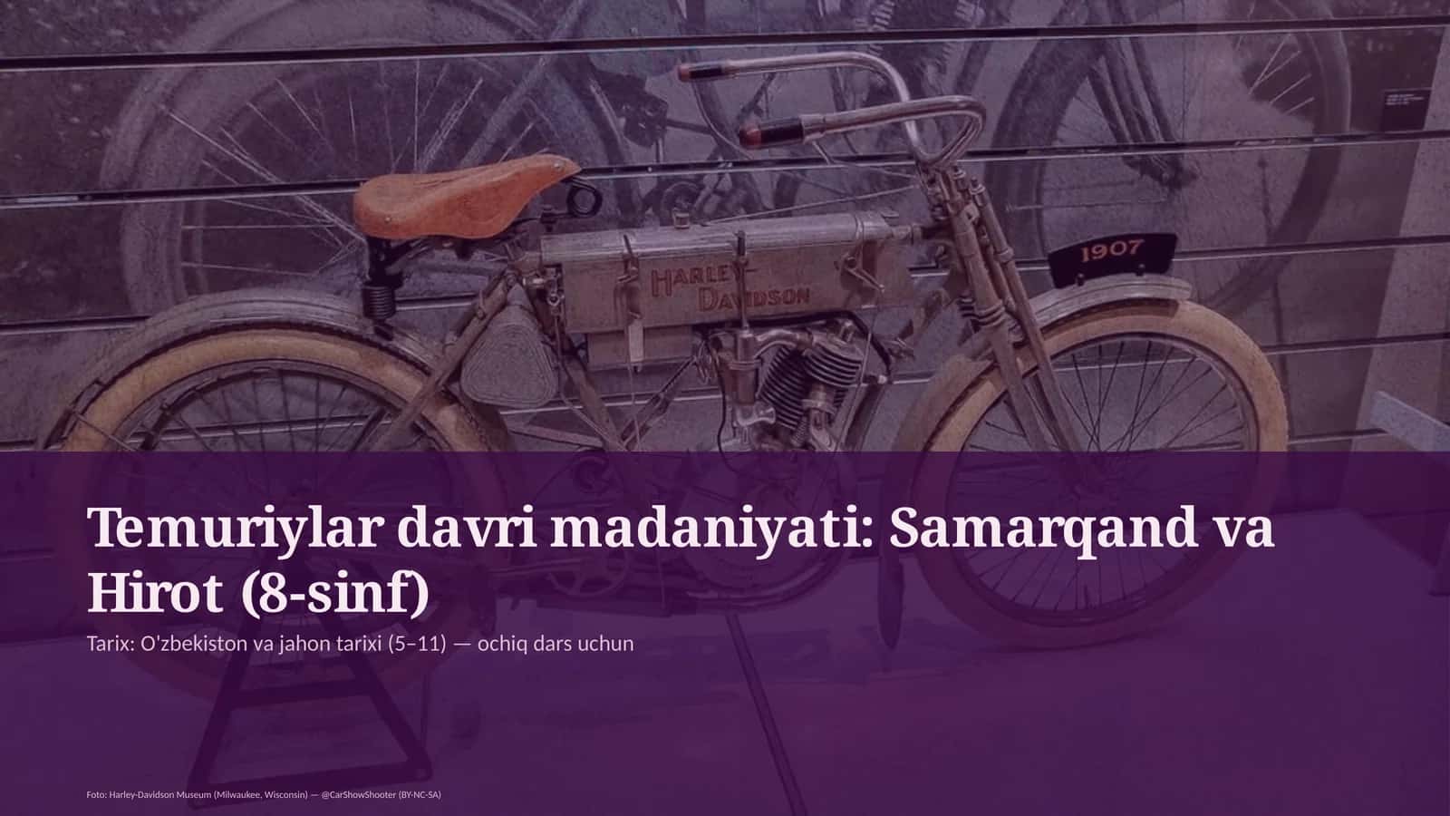 Temuriylar davri madaniyati: Samarqand va Hirot (8-sinf) 1