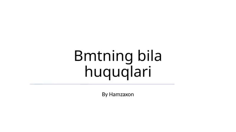 Bmtning bila huquqlari 1