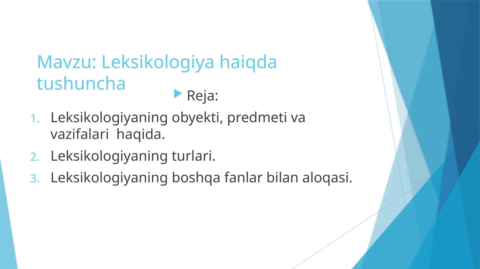 Leksikologiya haiqda tushuncha 1
