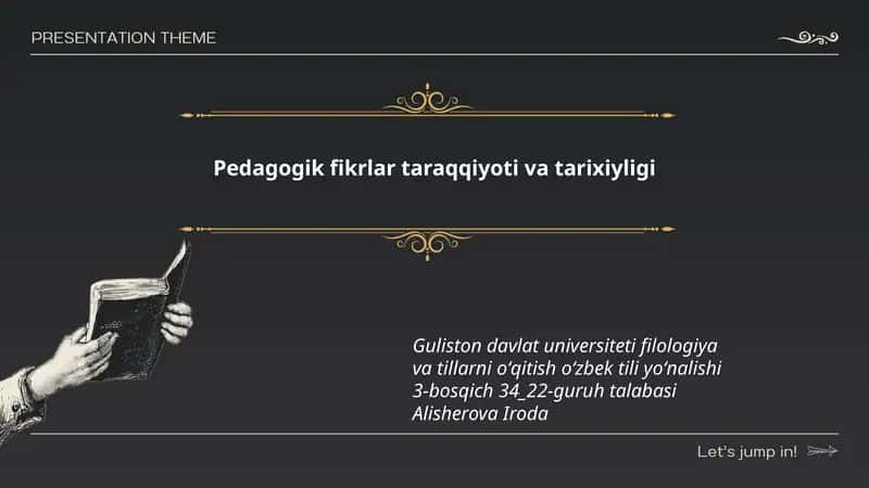 Pedagogik fikrlar taraqqiyoti va tarixiyligi 1