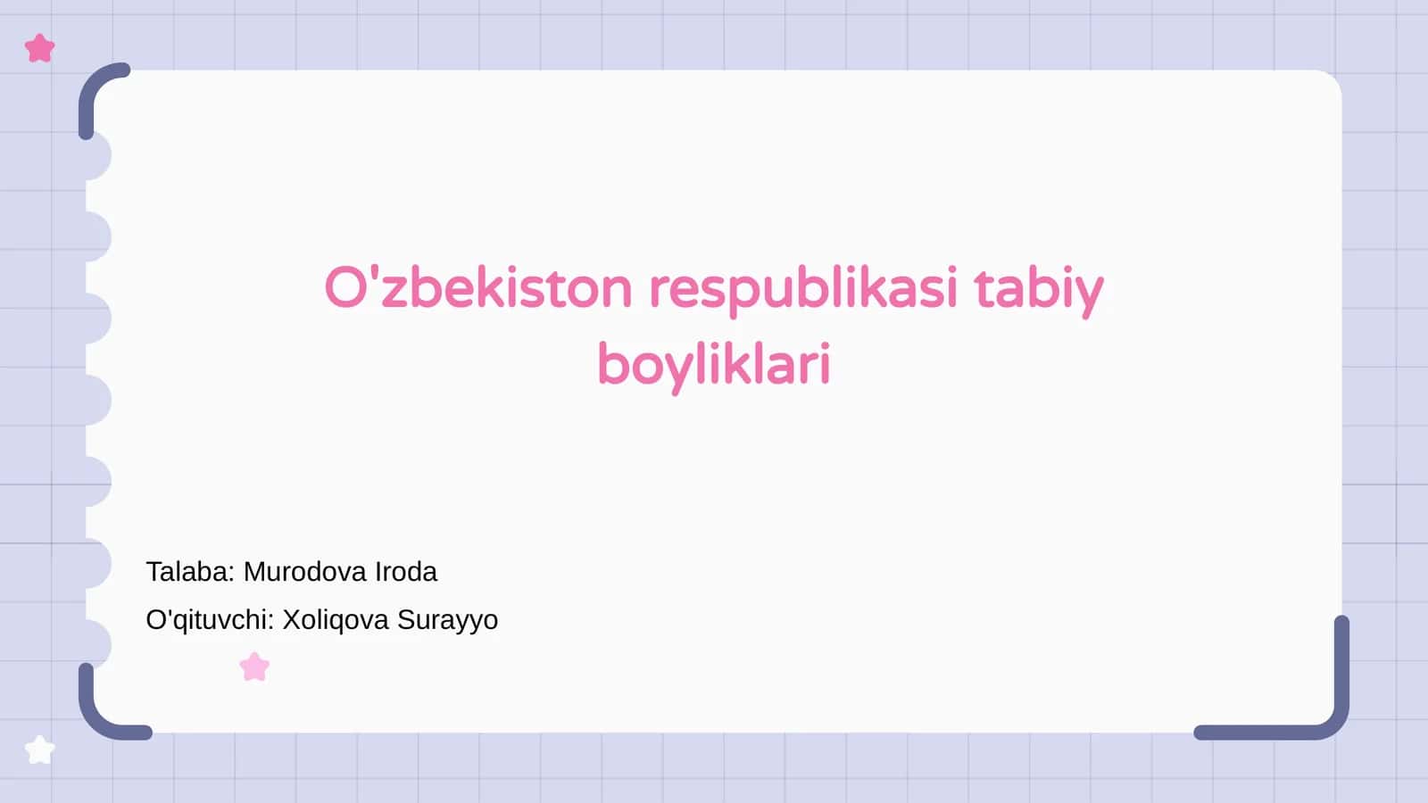 O'zbekiston respublikasi tabiy boyliklari 1